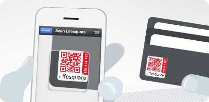 scan lifeaquare sticker in my wallet
