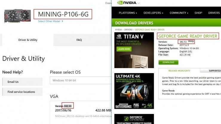 P106 礦卡的驅動實際上由GeForce 驅動修改而來。