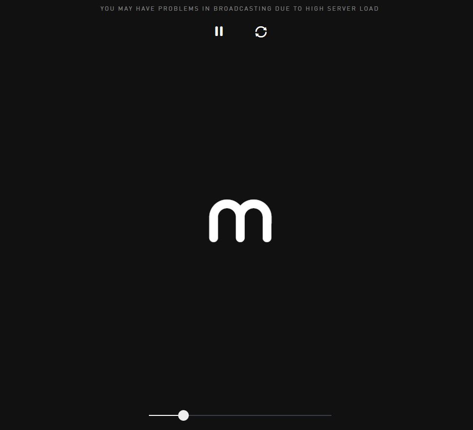 Mubert 播放介面。截圖來源:Mubert。