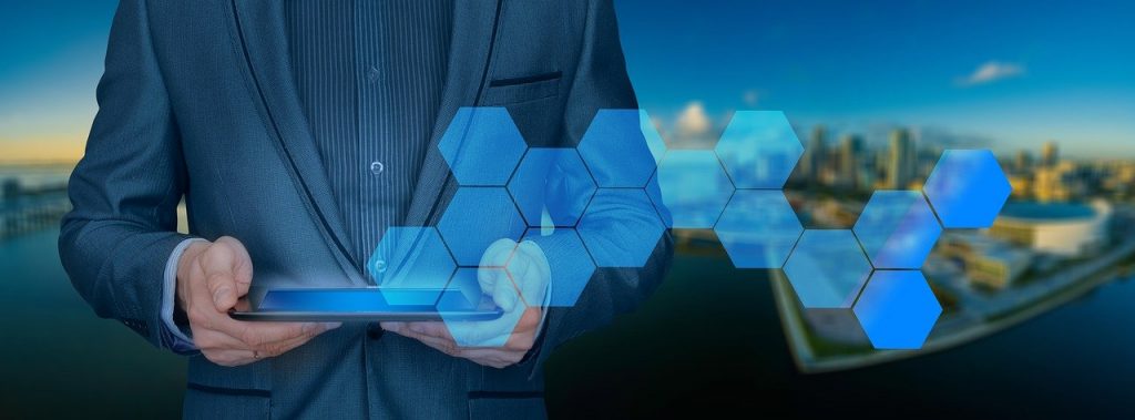 executive holding a tablet
