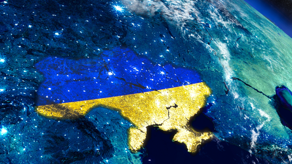 shining flag of ukraine