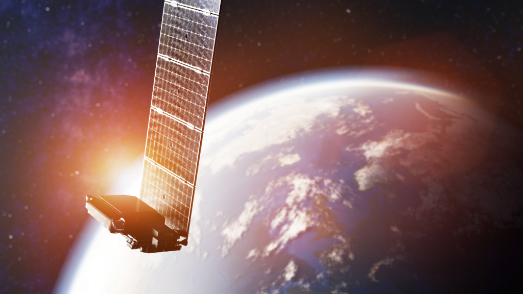 a satellite deployed in the space
