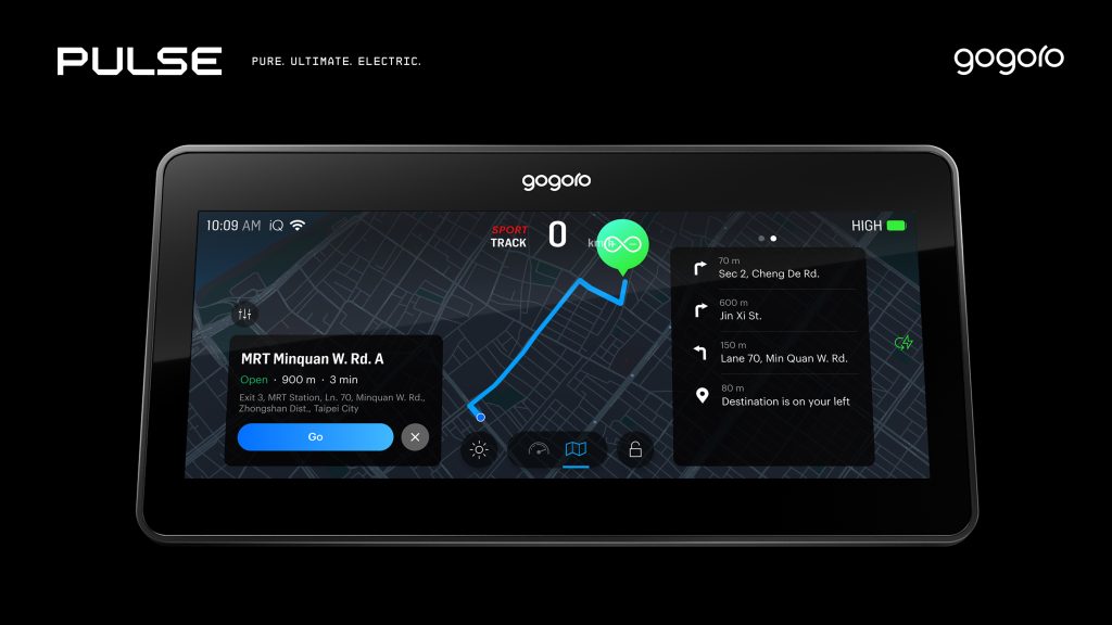 iQ Touch HD 數位儀表。圖片來源:Gogoro 提供。