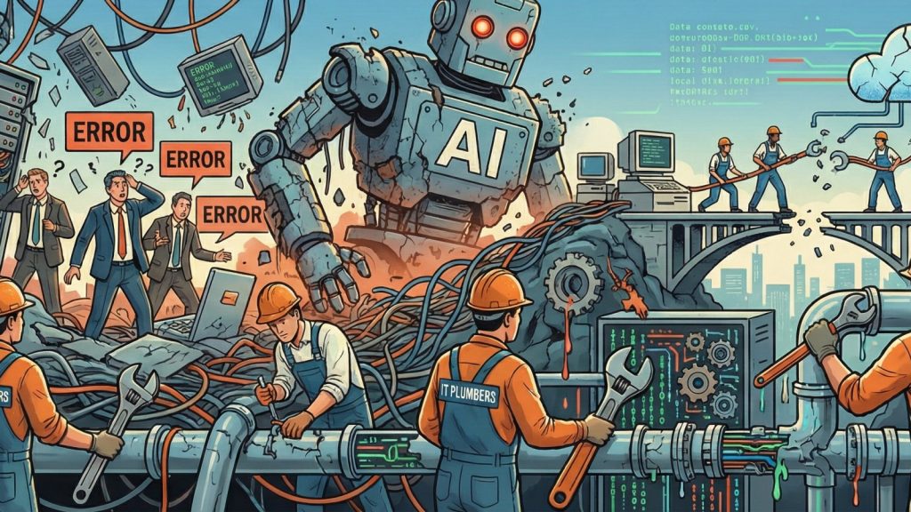 AI 將摧毀 IT 服務產業？實證發現企業 AI 部署困難重重，想打通系統仍得依賴「水管工」