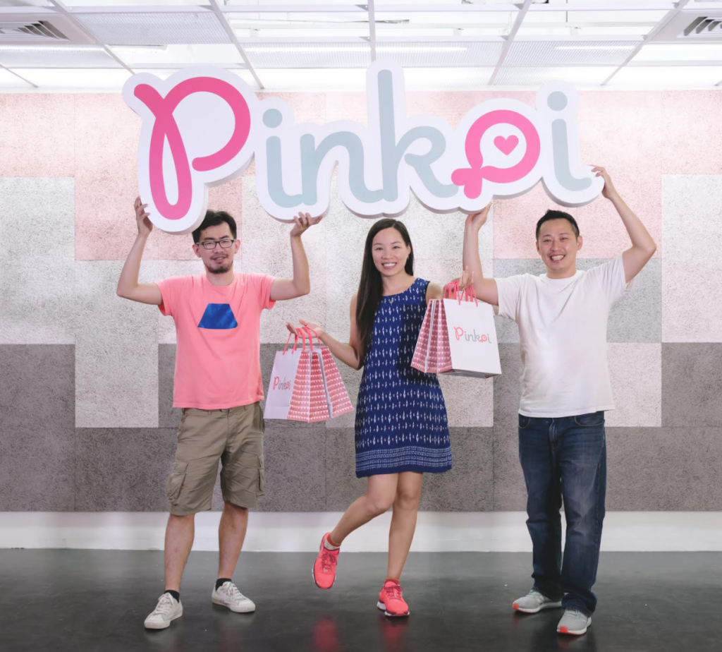 Pinkoi 共同創辦人-技術長李讓、產品長林怡君、執行長顏君庭(由左至右)