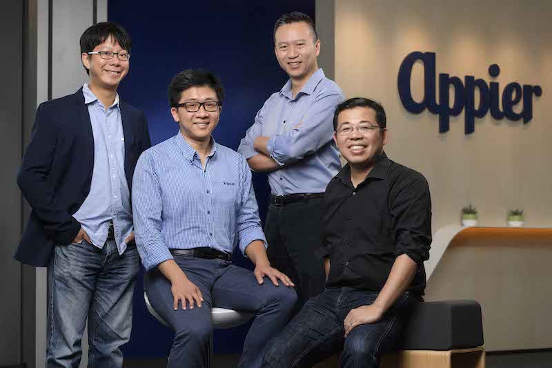 Appier 延攬亞洲頂尖專家，加速 AI 規模化佈局。左起：首席資料科學家林軒田、首席人工智慧科學家孫民、企業人工智慧應用研發副總黃世昭、執行長暨共同創辦人游直翰.jpg